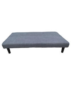 Divano letto 3 posti "astrid" in tessuto grigio, 168x74x78 cm